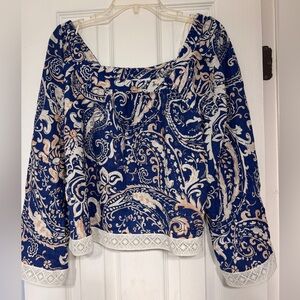 Nicole miller bell sleeve top